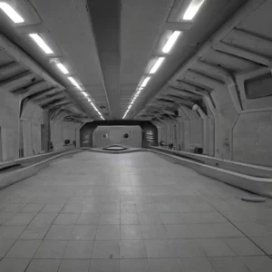 Artistic representation for Inside Nottinghamshire building that looks like it belongs in Star Wars.