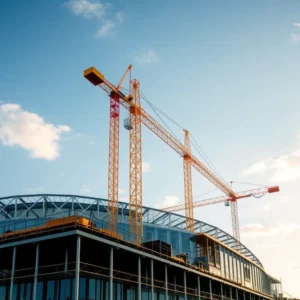 Artistic representation for "revolutionizing construction: wembley trial unveils game-changing low carbon cement mix"