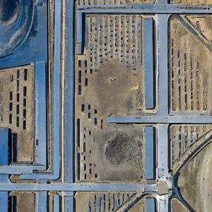 Artistic representation for Cemex lower - carbon materials used to fortify major wastewater treatment plant in san francisco