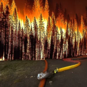 Artistic representation for New model sheds light on how wildfires spread through communities.