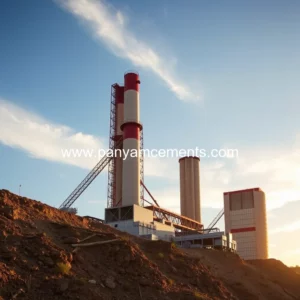 Artistic representation for Potosí witnesses industrial dawn: new cement plant opens amid historic deposit