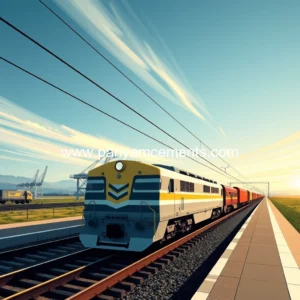 Artistic representation for Centre gives finishing touches to key rail line projects linked to ports in southern states