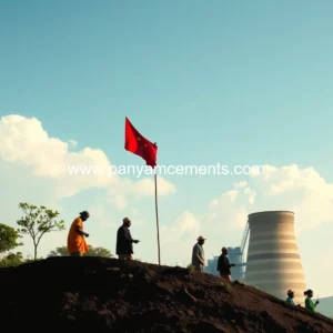 Artistic representation for Hurungwe villagers challenge construction of Chinese cement plant in their area