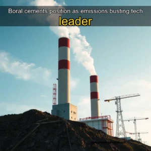 Artistic representation for Boral cements position as emissions busting tech leader