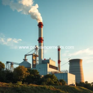 Artistic representation for Cement factory investing in decarbonisation