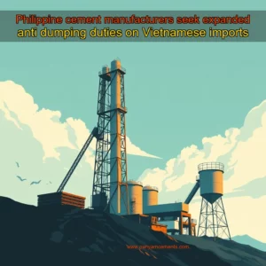 Artistic representation for Philippine cement manufacturers seek expanded anti dumping duties on Vietnamese imports