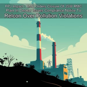 Artistic representation for FPJ Impact : BMC Orders Closure Of JSW RMC Plant In Deonar Issues Compliance Notice To Relcon Over Pollution Violations