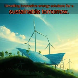 Artistic representation for Unveiling innovative energy solutions for a sustainable tomorrow.