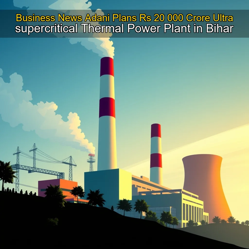 Read more about the article Business News  Adani Plans Rs 20  000 Crore Ultra  supercritical Thermal Power Plant in Bihar