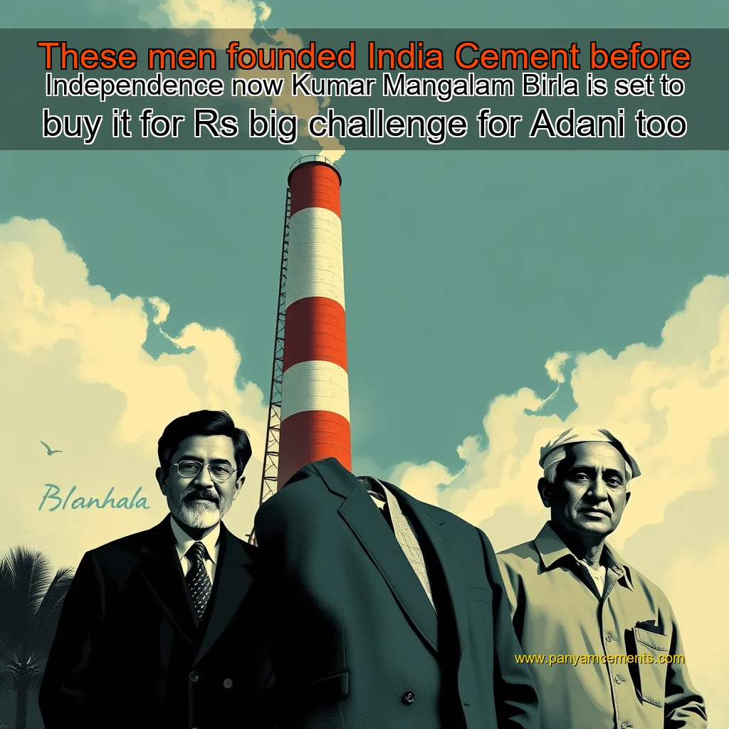 Read more about the article These men founded India Cement before Independence  now Kumar Mangalam Birla is set to buy it for Rs  big challenge for Adani too