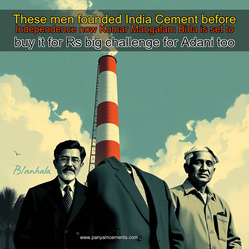 Read more about the article These men founded India Cement before Independence  now Kumar Mangalam Birla is set to buy it for Rs  big challenge for Adani too