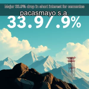 Artistic representation for Major 33.9% drop in short interest for cementos pacasmayo s.a.