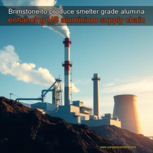 Artistic representation for Brimstone to produce smelter grade alumina enhancing US aluminium supply chain