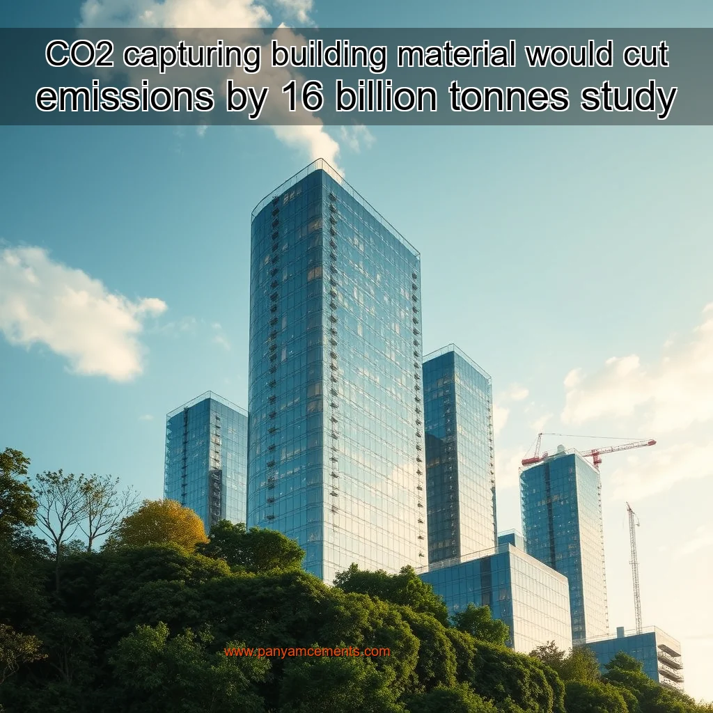 Read more about the article CO2  capturing building material would cut emissions by 16 billion tonnes  study