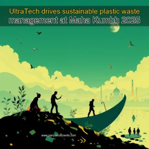 Artistic representation for UltraTech drives sustainable plastic waste management at Maha Kumbh 2025