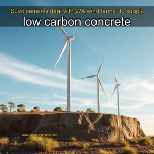 Artistic representation for Suvo cements deal with WA wind farmer to supply low carbon concrete