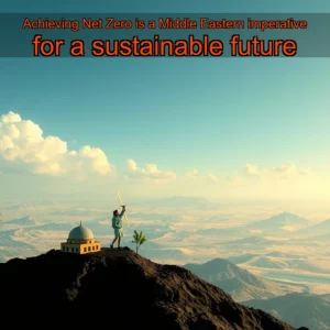 Artistic representation for Achieving Net Zero is a Middle Eastern imperative for a sustainable future