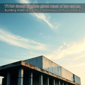 Artistic representation for TITAN Group expands global reach of low carbon building materials with cementitious venture in India