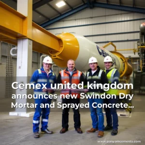 Artistic representation for Cemex united kingdom announces new Swindon Dry Mortar and Sprayed Concrete Facility