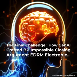 Artistic representation for The Final Challenge : How GenAI Crafted BP Impossible Closing Argument EDRM Electronic Discovery Reference Model