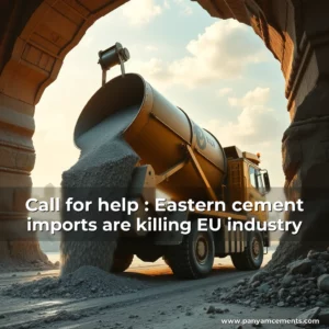 Artistic representation for Call for help : Eastern cement imports are killing EU industry