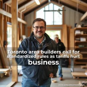 Artistic representation for Toronto area builders call for standardized rules as tariffs hurt business