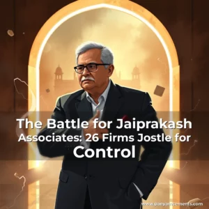 Artistic representation for The Battle for Jaiprakash Associates: 26 Firms Jostle for Control