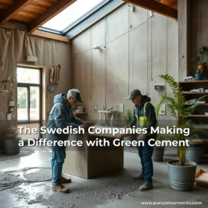 Artistic representation for The Swedish Companies Making a Difference with Green Cement