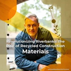 Artistic representation for Revolutionizing Riverbanks: The Rise of Recycled Construction Materials