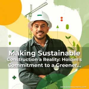 Artistic representation for Making Sustainable Construction a Reality: Holcim's Commitment to a Greener Future