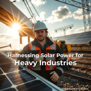 Artistic representation for Harnessing Solar Power for Heavy Industries