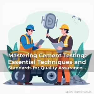 Artistic representation for Mastering Cement Testing: Essential Techniques and Standards for Quality Assurance in Construction
