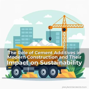 Artistic representation for The Role of Cement Additives in Modern Construction and Their Impact on Sustainability