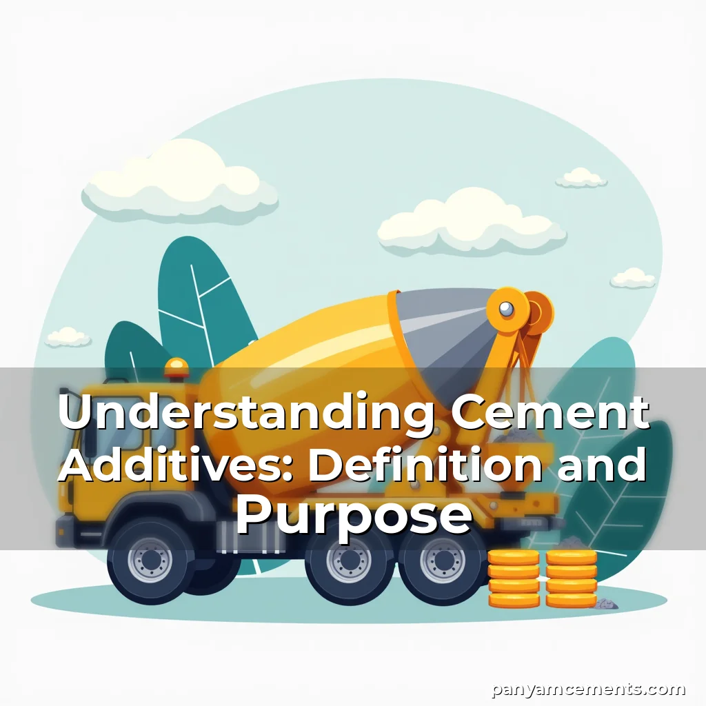 Read more about the article Understanding Cement Additives: Definition and Purpose
