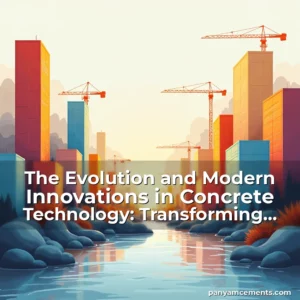 Artistic representation for The Evolution and Modern Innovations in Concrete Technology: Transforming Construction Landscapes