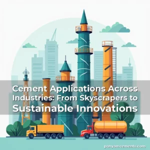 Artistic representation for Cement Applications Across Industries: From Skyscrapers to Sustainable Innovations